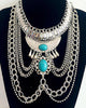 Silver with Turquoise Statement Necklace