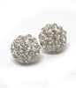 Stud White Fireball Earrings