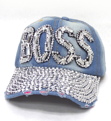 Rhinestone Denim VIP Hat