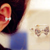 Bow Rhinestone Ear Clip