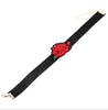 Black and Red Flower Choker Necklace
