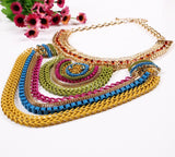 MutiColor Tribal Statement Necklace