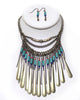 Layered Chain and Beaded Statement Necklace