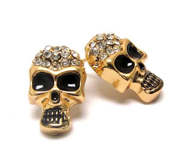Goth Skull Bling Earrings