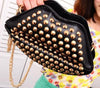 Black Studded Lips Purse