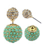 Blue Green Fireball Earrings