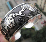 Tibetan Style Elephant Cuff Bracelet