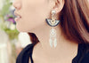 Boho Chunky Fan Earrings