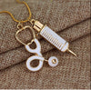 Stethoscope Gold Tone Necklace