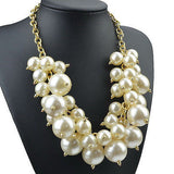 Pearl Chunky Cluster Necklace