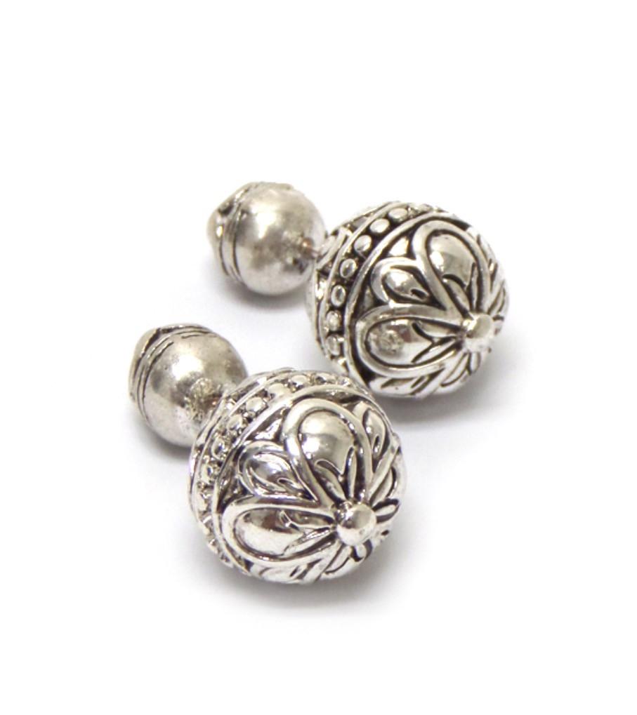 Double Sided Textured Ball Earrings