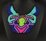 Neon Beaded Tribal Necklaces