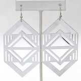 Large Abstract Design Dangle Earrings