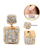 Crystal Cubed Double Sided Earrings