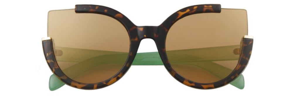 Abstract Aqua Accented Sunglasses