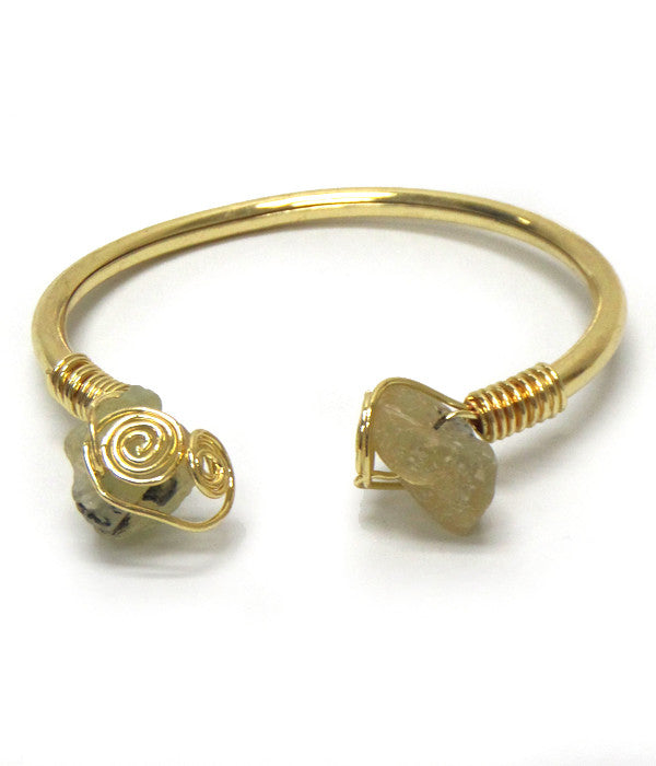 Stone Accent Cuff Bracelet