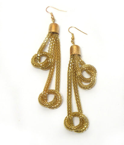 Gold Plated Absract Drop Earrings