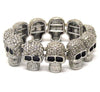 Silver Bling Skull Bracelet