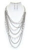 Long Pearl Chain Necklace Set