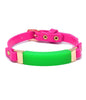 Neon Stone Faux Leather Bracelet