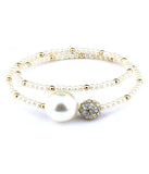 Pearl and Crystal Wrap Bracelet