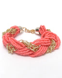 Salmon Colored Beaded Bracelet