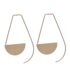 Abstract Gold Tone Earrings