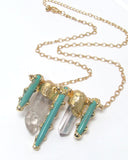Stone Gold Tone Necklace