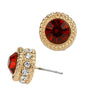 Red Crystal Stud Earrings